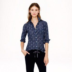 J. Crew 'boy shirt' Bird Silk Blouse 2